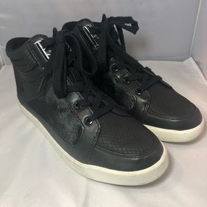 Calvin Klein Women's High Top Black Fashion Sneakers - Size 8.5